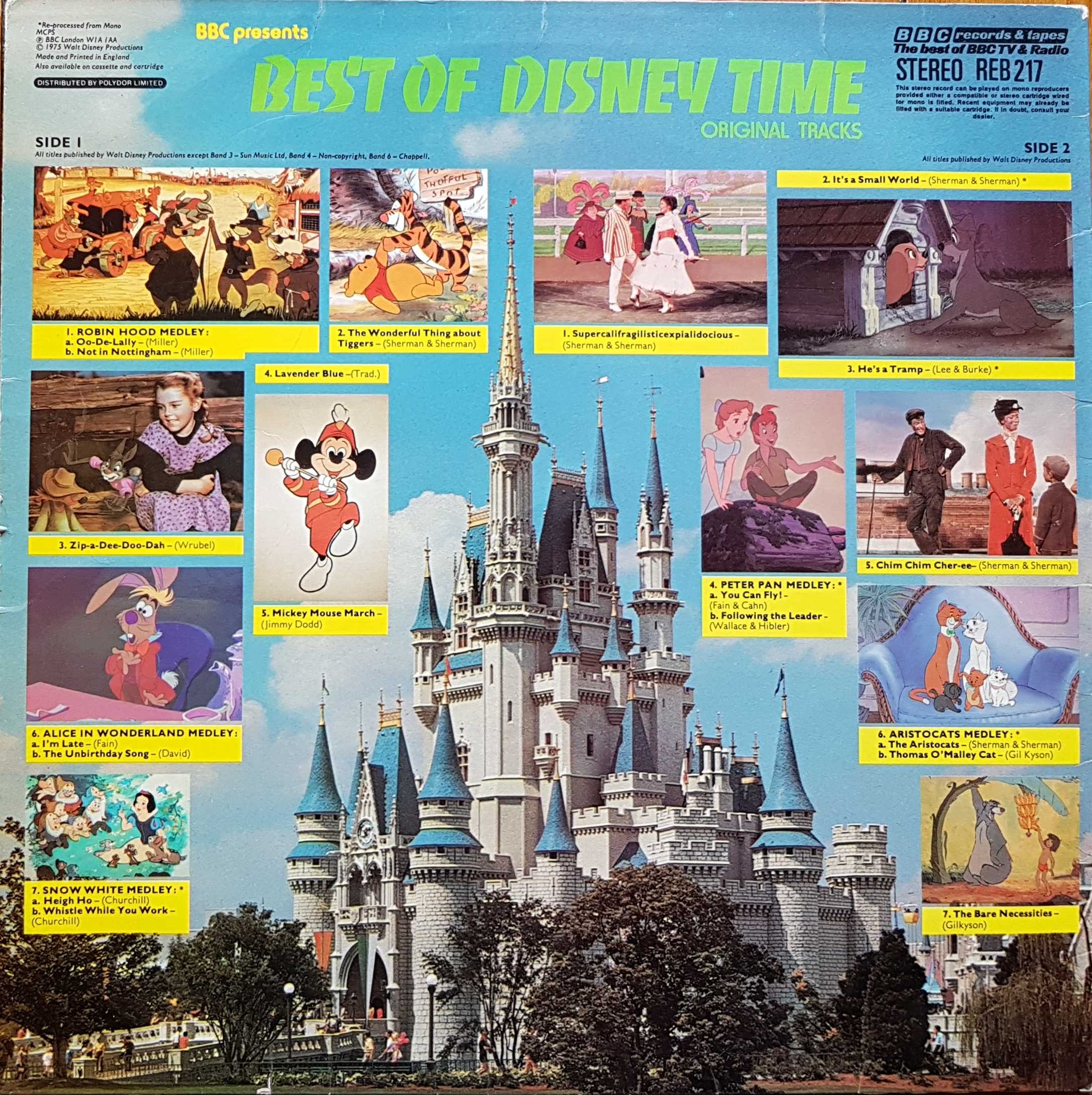 Picture of REB 217 BBC Presents - Best of Disney Time by artist Various from the BBC records and Tapes library